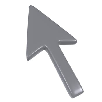 A gray computer cursor icon is displayed, representing navigation and selection on digital interfaces.
