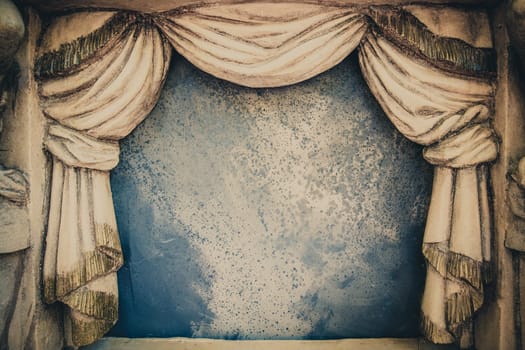 Vintage background with copy space. Blank antique  board - nobody