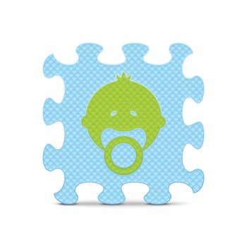 Baby sign made with alphabet puzzle - vector illustration