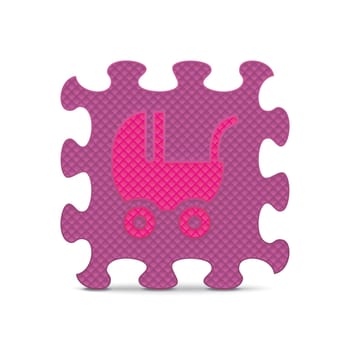 Baby sign made with alphabet puzzle - vector illustration