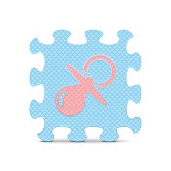 Baby sign made with alphabet puzzle - vector illustration