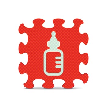 Baby sign made with alphabet puzzle - vector illustration