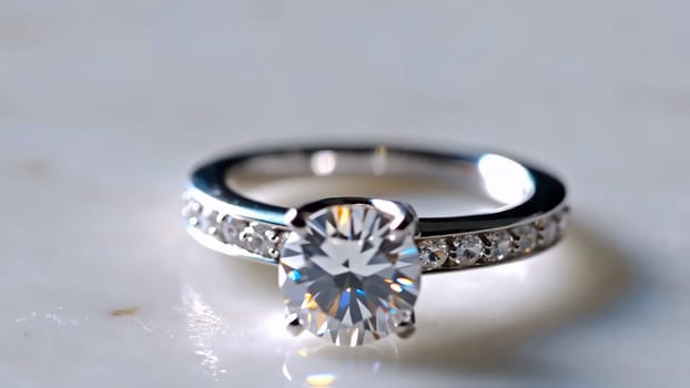 This exquisite engagement ring captures attention with its brilliant diamond solitaire and luxurious settings of platinum and gold, making it the ideal symbol of love and commitment.