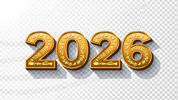 The year number 2026, image symbolic, happy new year