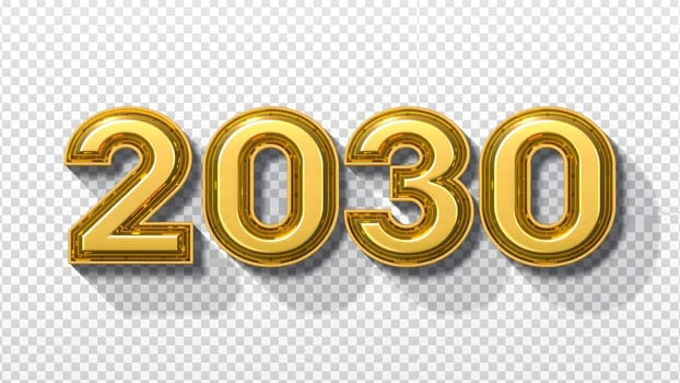 The New Year 2030 road leading to the future and new hope concept - AI generated
