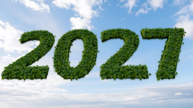 The image of year number 2027 , happy new year