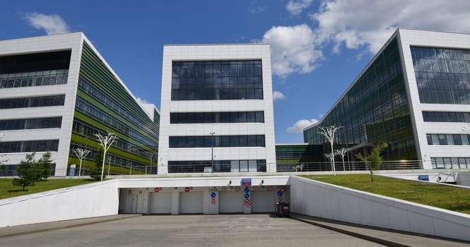 Moscow, Russia - 8 June. 2024. Stratos - a business center in Skolkovo