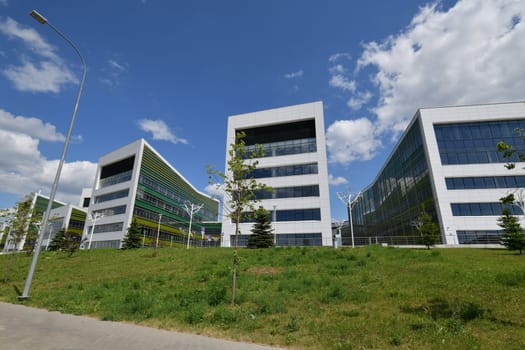 Moscow, Russia - 8 June. 2024. Stratos - a business center in Skolkovo