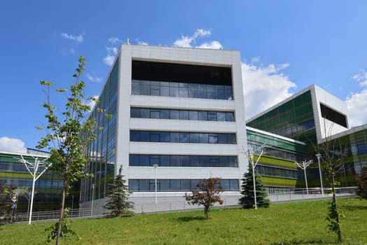 Moscow, Russia - 8 June. 2024. Stratos - a business center in Skolkovo