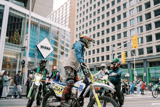 Motorcycle enthusiasts come together for a vibrant and exciting city event