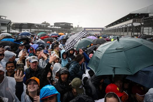 Crowd atmosphere at the 2025 Australian Grand Prix at Albert Park in Melbourne, Australia