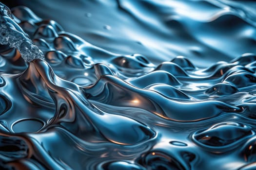 Gentle waves ripple across the surface, reflecting ethereal light as water flows gracefully. The serene movement invites contemplation, capturing the beauty of natures fluid artistry.