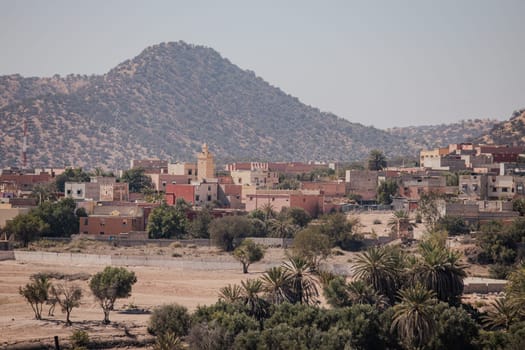 Mountains in Morocco. Travel destination in Africa. Vacation trip. Moroccan culture. Summer holiday. North Africa. Mountain landscapes. Desert soil