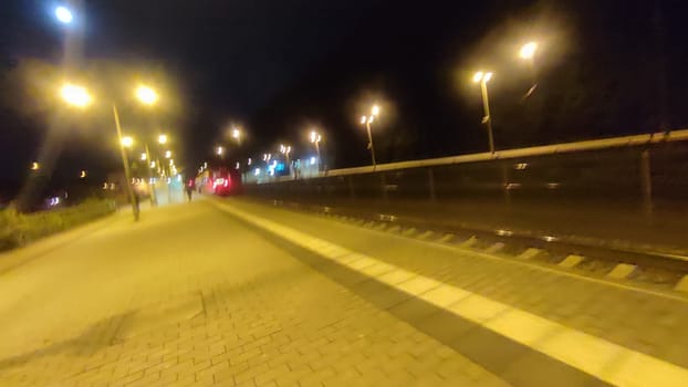 Night train station lights outdoor shotlisttravel travel tourism transport . High quality photo