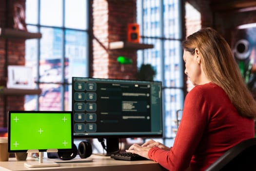 AI chatbot software on a computer monitor assisting with task completion, virtual assistant leverages artificial intelligence and automation to provide real time online support.