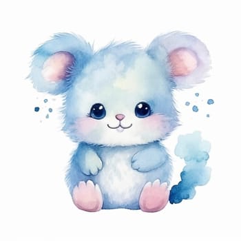 Cute kawaii animal cartoon character isolated on the white background, created with generative AI
