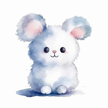 Cute kawaii animal cartoon character isolated on the white background, created with generative AI