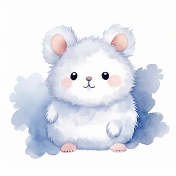 Cute kawaii animal cartoon character isolated on the white background, created with generative AI