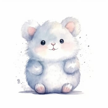 Cute kawaii animal cartoon character isolated on the white background, created with generative AI