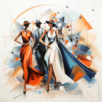 Fashion illustration, created with a generative AI