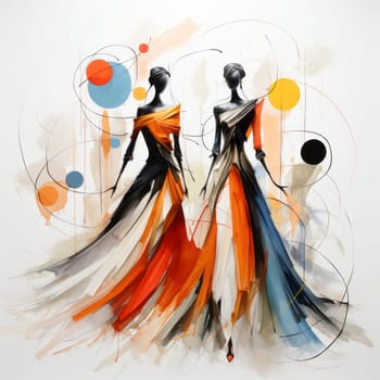Fashion illustration, created with a generative AI