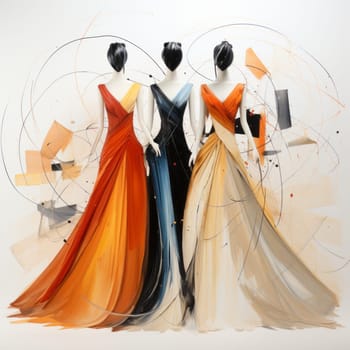 Fashion illustration, created with a generative AI