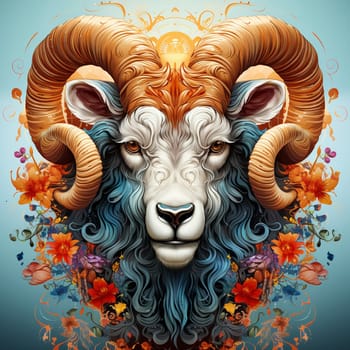 Aries zodiac sign, created with a generative AI