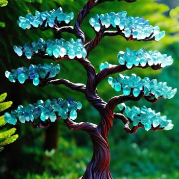 tree gemstones gifts symbol objects stones decoration interior design feng shui green leaves nature decor decorations generated ai alt. High quality photo