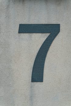 House number 7 on the facade of a house in Germany
