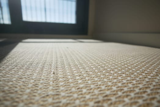 Soft indoor flooring absorbs sunlight, creating a warm atmosphere.