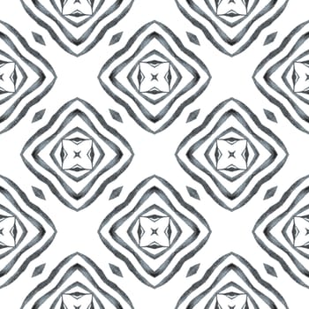 Textile ready grand print, swimwear fabric, wallpaper, wrapping. Black and white cute boho chic summer design. Organic tile. Trendy organic green border.