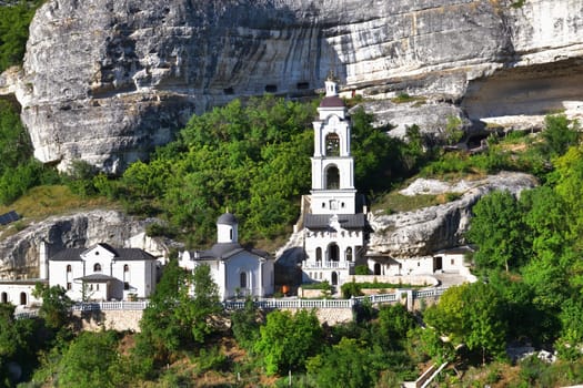 The Ancient cave Holy Dormition Monastery in Bakhchisaray, Crimea