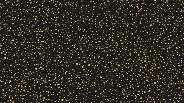 Gold glitter texture on a black background creates a luxurious and sparkling effect, perfect for festive designs