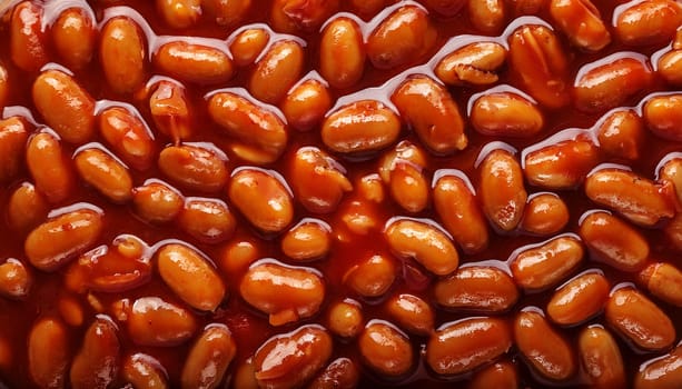 baked beans in tomato sauce AI generated image
