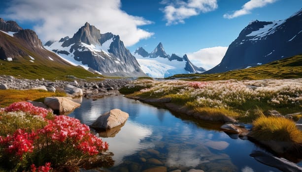 nordic natural landscape scene AI generated image