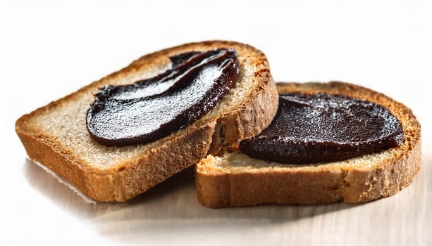 sliced bread with marmite spread topping AI generated image