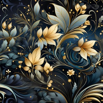 Beautiful elegant flower seamless pattern tile, created with generative AI