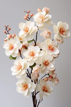 Close up of wild orchid flowers created with a generative AI technology