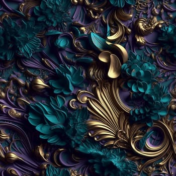 Beautiful elegant flower seamless pattern tile, created with generative AI