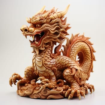 Statue of a dragon created with generative AI technology