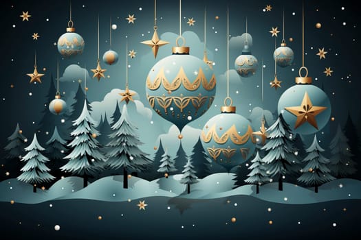 Merry Christmas background, created with generative AI