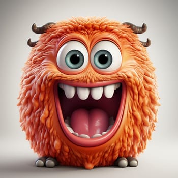 Monster emoji isolated on the white background