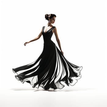 Woman dancing, created with a generative AI