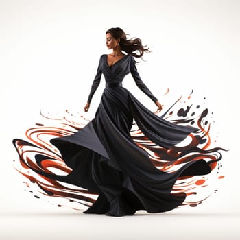 Woman dancing, created with a generative AI