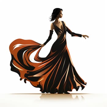 Woman dancing, created with a generative AI