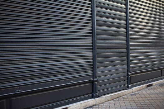 Iron curtain in the street
