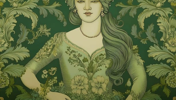 pretty young victorian woman, AI generated image