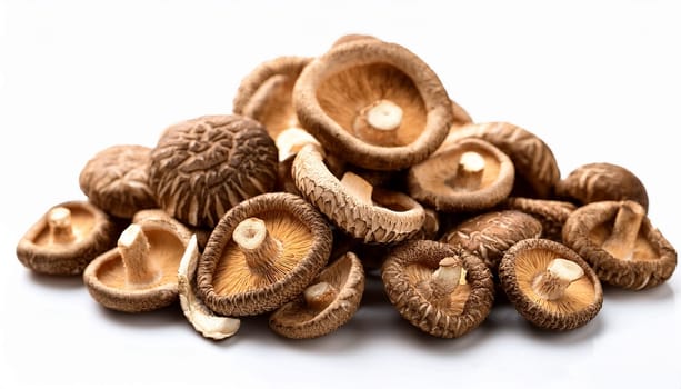sliced dry shiitake mushrooms food AI generated image