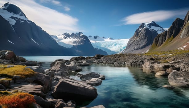 nordic natural landscape scene AI generated image