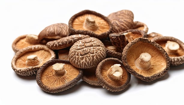 sliced dry shiitake mushrooms food AI generated image